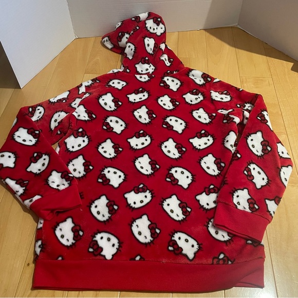 Hello kitty red fleece zip up hoodie - Picture 2 of 5